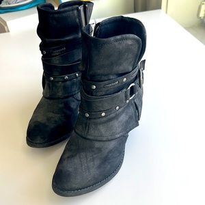 Black ankle booties
